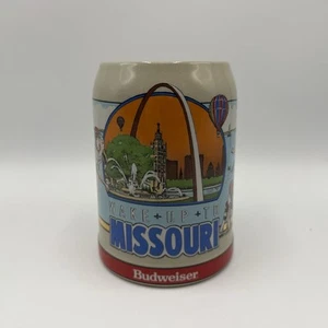 Vintage 1991 Budweiser “Wake Up To Missouri”Beer Stein - Picture 1 of 7