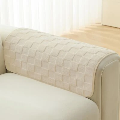 Juego de 2 fundas de brazo de sofá difusas fundas de brazo reclinables antideslizantes... Foto 1 de 4