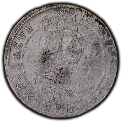 Poland 1668 18 Groszy Silver Coin KM #A94 - EF - Image 1 of 2