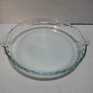 Pyrex 229 Blue Tinted Glass  Deep Dish 9.5" Pie Plate Pan Fluted - Picture 1 of 4