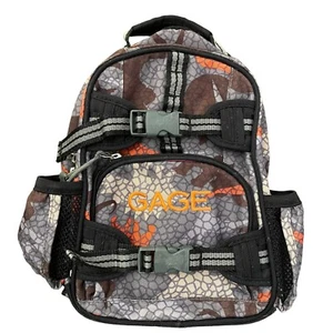 Pottery Barn Kids Mini Backpack Reptile Dinosaur Scales Gray Orange  12”x10” - Picture 1 of 7