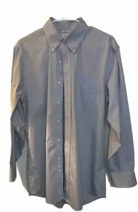 Camisa de vestir Brooks Brothers Regent sin planchar para hombre talla 16 2/3 azul con botones - Imagen 1 de 6