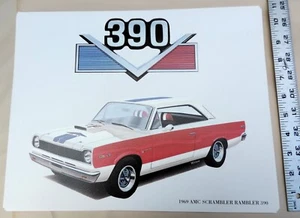 1969 AMC SCRAMBLER RAMBLER 390 11"x14" Licensed Lithograph Print - Bild 1 von 1