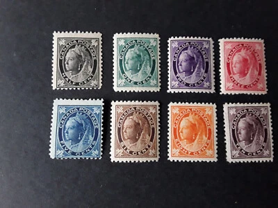 1897-1898 Canada #66-73, Queen Victoria, Maple Leaf Issue, complete set  - Image 1 of 2