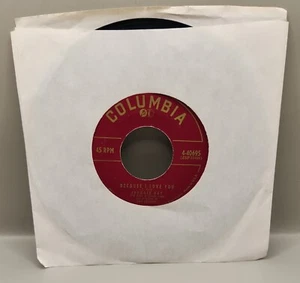 Johnnie Ray Goodbye Au Revoir Adios / Because I Love You 7" 45 Columbia  - Picture 1 of 4