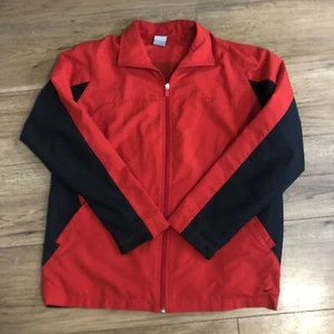 VTG Nike Silver Tag Boys XL Red Black Full Zip Mesh Lined Track Windbreaker - Picture 1 of 4