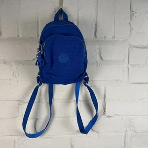 Kipling Blue Canvas Mini Rucksack Backpack Kinder Mädchen Zip Close Daypack - Bild 1 von 5