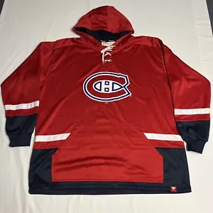Montreal Canadians Jersey Maglione Lacciato Felpa con Cappuccio Rosso Uomo 3XLT Fanatici - Foto 1 di 8
