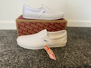 BRAND NEW Vans Classic Slip On - White - UK Size 6.5 - Picture 1 of 9