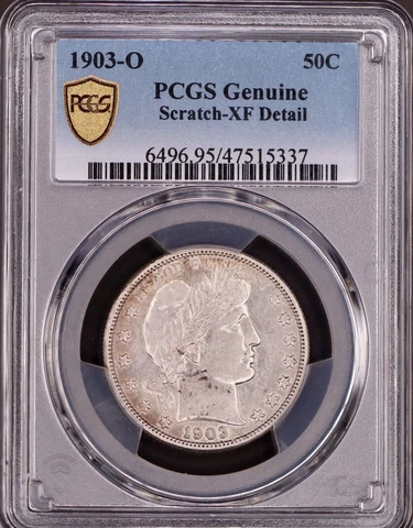 1903-O Barber Half Dollar PCGS XF Details - Nice Luster Great Album Filler Cover