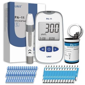 Kit de prueba de medidor de ácido úrico URIT Home, medidor de prueba de ácido úrico + 25 tiras reactivas - Imagen 1 de 8