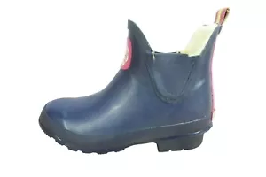 Joules Wellibob Damen blau Gummi Lammfell gefüttert Chelsea Regen Stiefel Größe 5 - Bild 1 von 10