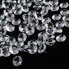 OUTUXED 1000pcs Clear Wedding Table Scattering Crystals Acrylic Diamonds Wedding