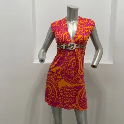 Vestido SKY Seda Imperio Cadena y Cristal Adornado Talla Nuevo Sin Etiquetas Foto 1 de 4