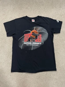 NIKE MICHAEL JORDAN THE RESTAURANT VTG 1990s GRAPHIC T-SHIRT TEE SIZE LARGE 🔥🏀 - Picture 1 of 7