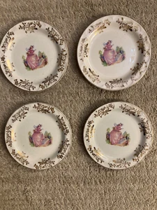 Vintage Barretts Pinkie Crinoline Lady 4 China Plates - Picture 1 of 14
