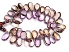 Natural Gemstone Ametrine 18x11 to 18x12MM Size Faceted Pear Briolette Beads 9"