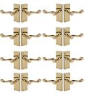 Polished Brass door handles pack of 8 (pairs) Victorian scroll 120x42mm