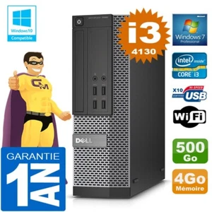 PC DELL 7020 SFF Core I3-4130 RAM 4Go Scheibe 500 GB Dvd-Brenner Wifi W7 - Bild 1 von 4