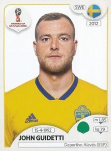 490 JOHN GUIDETTI SWEDEN SPORT ALAVES STICKER WORLD CUP RUSSLAND 2018 PANINI - Bild 1 von 1