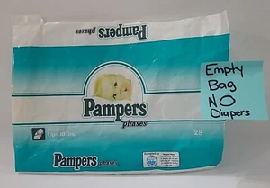 Pampers Phases Diapers Empty Bag Newborn Vintage 1992 Advertisement Movie Prop - Picture 1 of 21