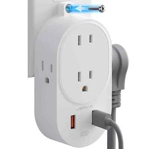 Extensor de toma de corriente multi enchufe con puertos USB - Imagen 1 de 11