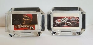 RACING GREATS DALE GAINHARDT JR & GAINHARDT SR BILDER IN LUCITE EDELSTEINRAHMEN (B5) - Bild 1 von 5