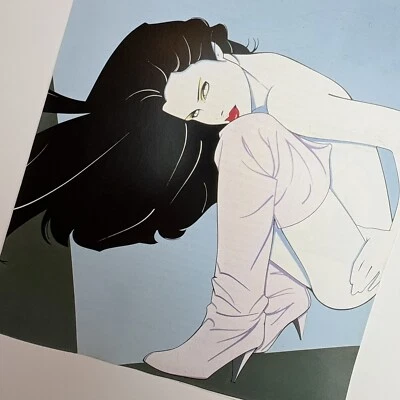 Patrick Nagel Vtg Print Playboy Illustration Thigh High Boots Nude Woman Red Lip - Image 1 of 4
