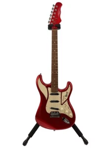 Used Burns LONDON Cobra DX Candy Apple Red Stratocaster-ish CoilTap W/GB - Picture 1 of 10