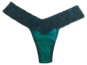 Hanky Panky Malachite Green Night Forest Signature Lace COLORPLAY Low Rise Thong - Picture 1 of 3