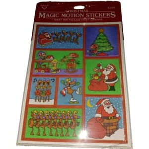 Vintage Stickers,Hallmark Magic Motion, Christmas, RARE,sealed package,(bxpam-5) - Picture 1 of 3