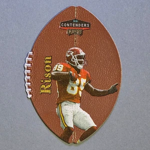 1998 Playoff Contenders #44 Andre Rison - Leather Gold SSP #d 1/72 Die-Cu Chiefs - Picture 1 of 2