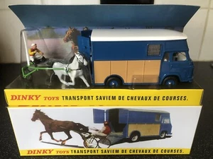 ATLAS EDICIONES DINKY TOYS 571 Transporte Saviem De Chevaux De Courses Como Nuevo En Caja - Imagen 1 de 13