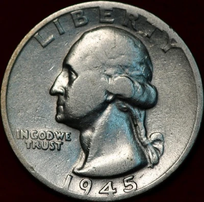 1945-S San Francisco Mint Silver Washington Quarter - Image 1 of 2