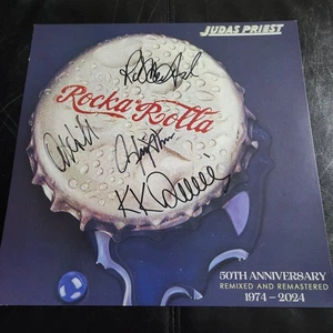 FL - JUDAS PRIEST - ROCKA ROLLA - Signed Large Promo Flat by 4 OG Members #1 - Picture 1 of 6