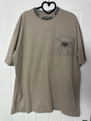 Boohoo Man Beige Pocket Detail Front Short Sleeve Top T-Shirt UK Size Medium (M) - Image 1 of 4