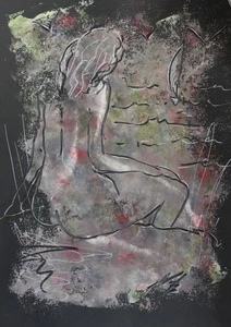 NB-ART*Nu*Aquarell*21x29,7cm*Original*Bild handgemalt*Kunst*Akt*Erotik*Unikat! - Bild 1 von 1