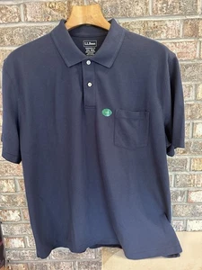 LL Bean Men's 100% Cotton S/S Premium Double L Polo Shirt Navy Blue XXL NWT - Picture 1 of 10