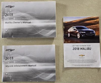 Juego de libros manuales del propietario Chevrolet Malibu 2018 OEM ~ equipo original Foto 1 de 4