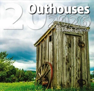 Calendario de pared 2026 Outhouses 16 meses (septiembre 2025 - diciembre 2026) 12"x12" - Imagen 1 de 2