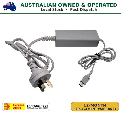 AC Charger Cable For Nintendo Wii U GamePad 240V AU 3 Pin Mains Lead - Image 1 of 4