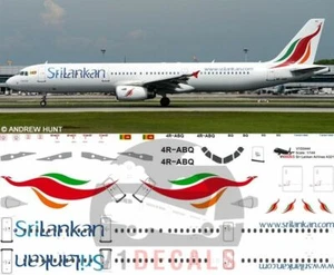 V1 Decals Airbus A321 Sri Lankan Airlines for 1/144 Revell Model Airplane Kit - Picture 1 of 8