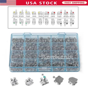 1000pcs Dental Orthodontic Brackets Metal Braces Mini Roth.022" Hooks 3-4-5 - Picture 1 of 11