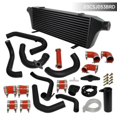 Bolt On Intercooler Kit For Subaru Impreza WRX STI Ej20 Ej25 2.5L 2008-2014 Red - Image 1 of 4