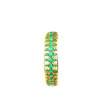 Queen bangle 925 silver 18K gold plated shine gems stone kada design (openable)