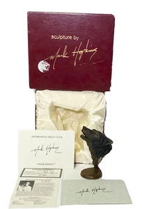 Tim Rush Bronze Metal Sculpture Alpha Wolf Artist Signed 250/950 COA - Picture 1 of 10