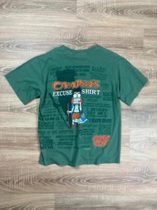 Vintage 1996 Campers Excuse Big Print T-shirt (M) - Picture 1 of 8