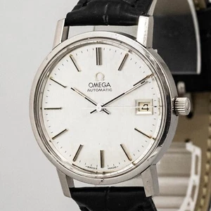 *NEAR MINT* Vintage OMEGA Seamaster Cal.1010 Automatic Silver Dial Date 34mm Men - Picture 1 of 16
