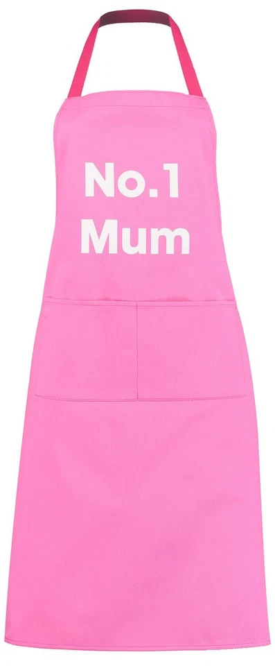 Mum Cooking Apron - Artscape No 1 Pink Aprons Kitchen Best Mom  Gift - Image 1 of 4