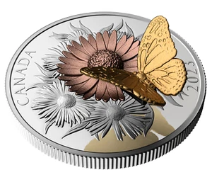 2023 Canada $50 The Monarch and The Bloom - Pure Silver Coin - Picture 1 of 7